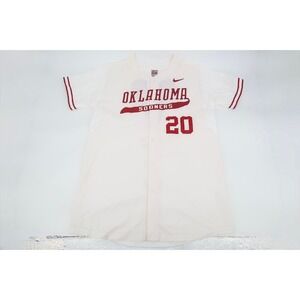 Nike Oklahoma Sooners Baseball Jersey White Size 50 Length +2 Player Worn Issued